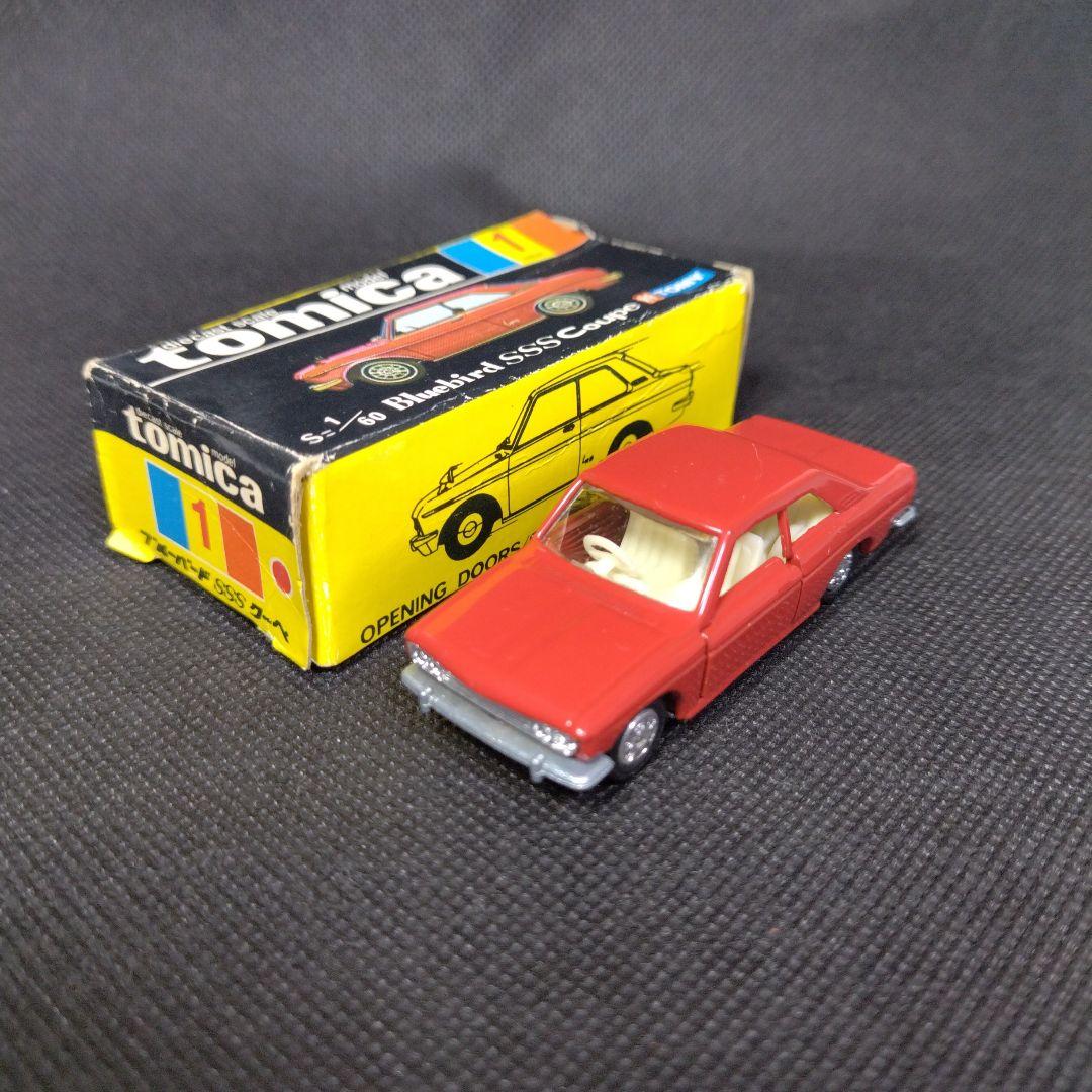 【116】トミカ　黒箱　日本製　ブルーバード　SSS　クーペ　1Eホイール