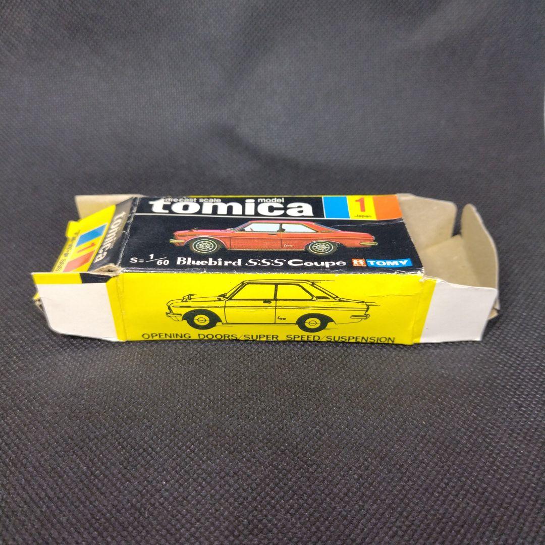 【116】トミカ　黒箱　日本製　ブルーバード　SSS　クーペ　1Eホイール