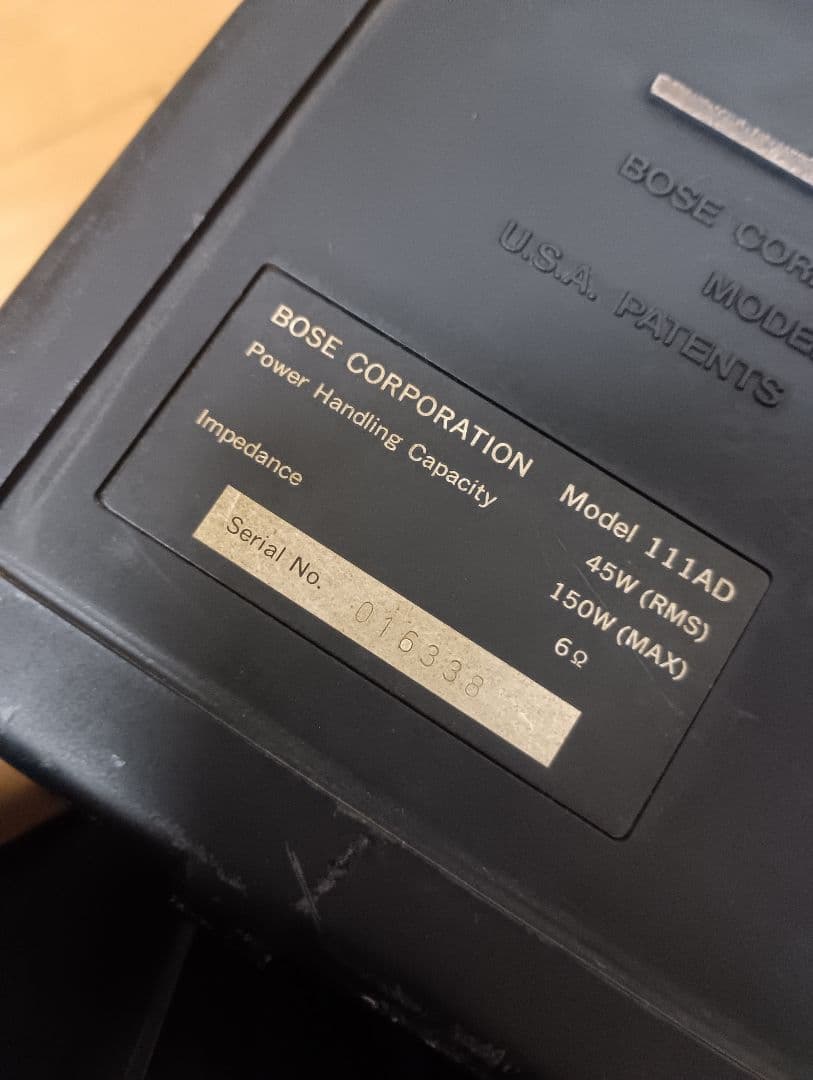 BOSEボーズ 111ADスピーカーシステム ペア シリアルNo.連番