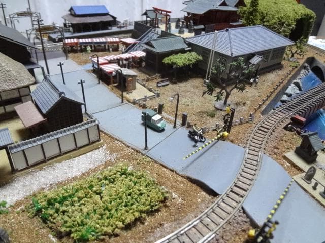 鉄道模型少年時代レイアウト・ジオラマ完成品 サウンドSP・家屋台照明