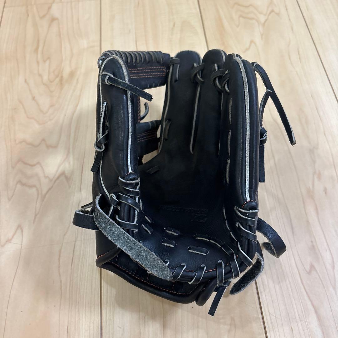 ZETT 黒 硬式グローブ オレンジステッチ ZETT 黒 硬式グローブ