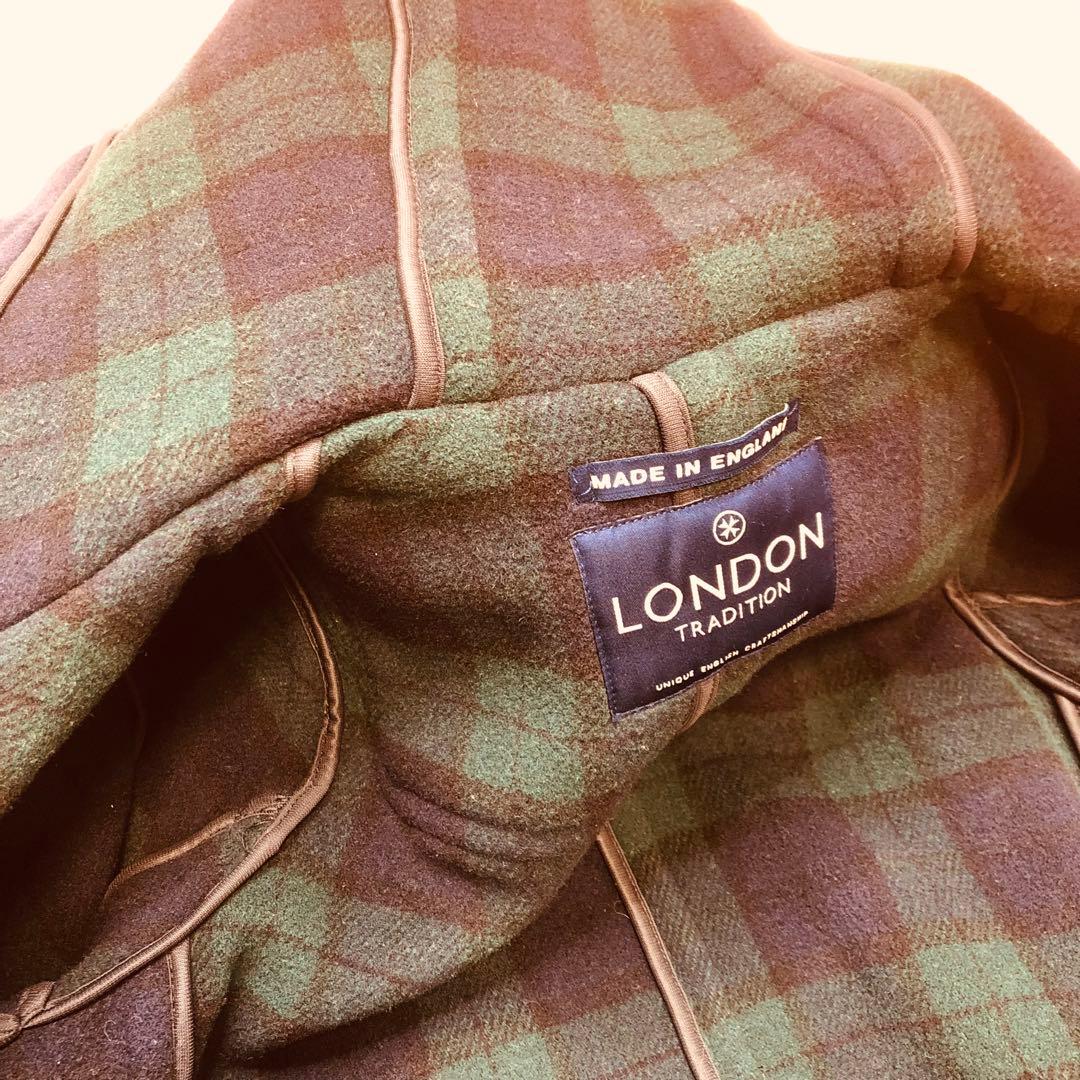 人気色ネイビー ロンドントラディション ダッフルコート S 英国製 裏