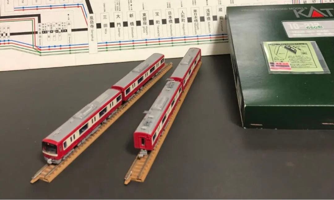 管理番号1589 京急650形 Nゲージ 塗装済キット 素人組立品４両