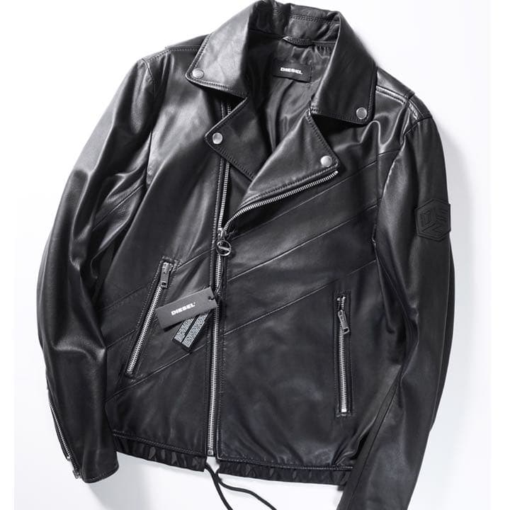 あゆ様DIESELディーゼル/L-SOLOVEレザーライダースジャケットXL