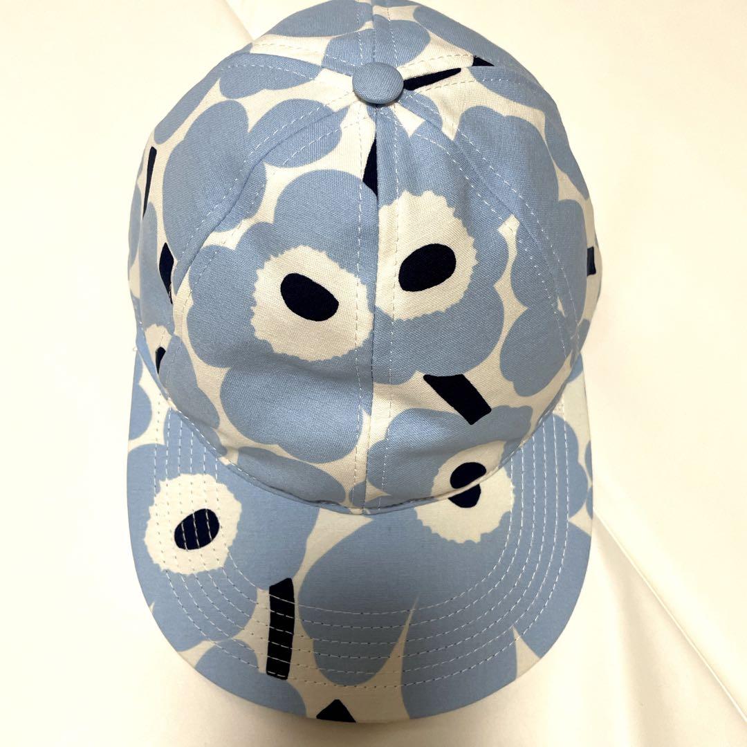 美品・希少】マリメッコ ウニッコ キャップ 水色 ブルー marimekko