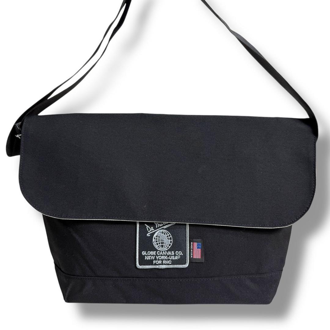 J7194新品 ディマティーニ 24SSRHC別注メッセンジャーバッグ 黒×灰 De Martini（ディ マティーニ） ショルダーバッグ 「別注」DEMARTINI