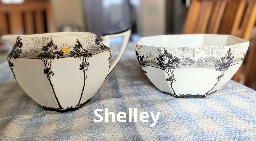 Shelley ／サンライズ＆トールツリー.クリーマー＆シュガーボウル Shelley ／サンライズ＆トールツリー.クリーマー＆シュガーボウル