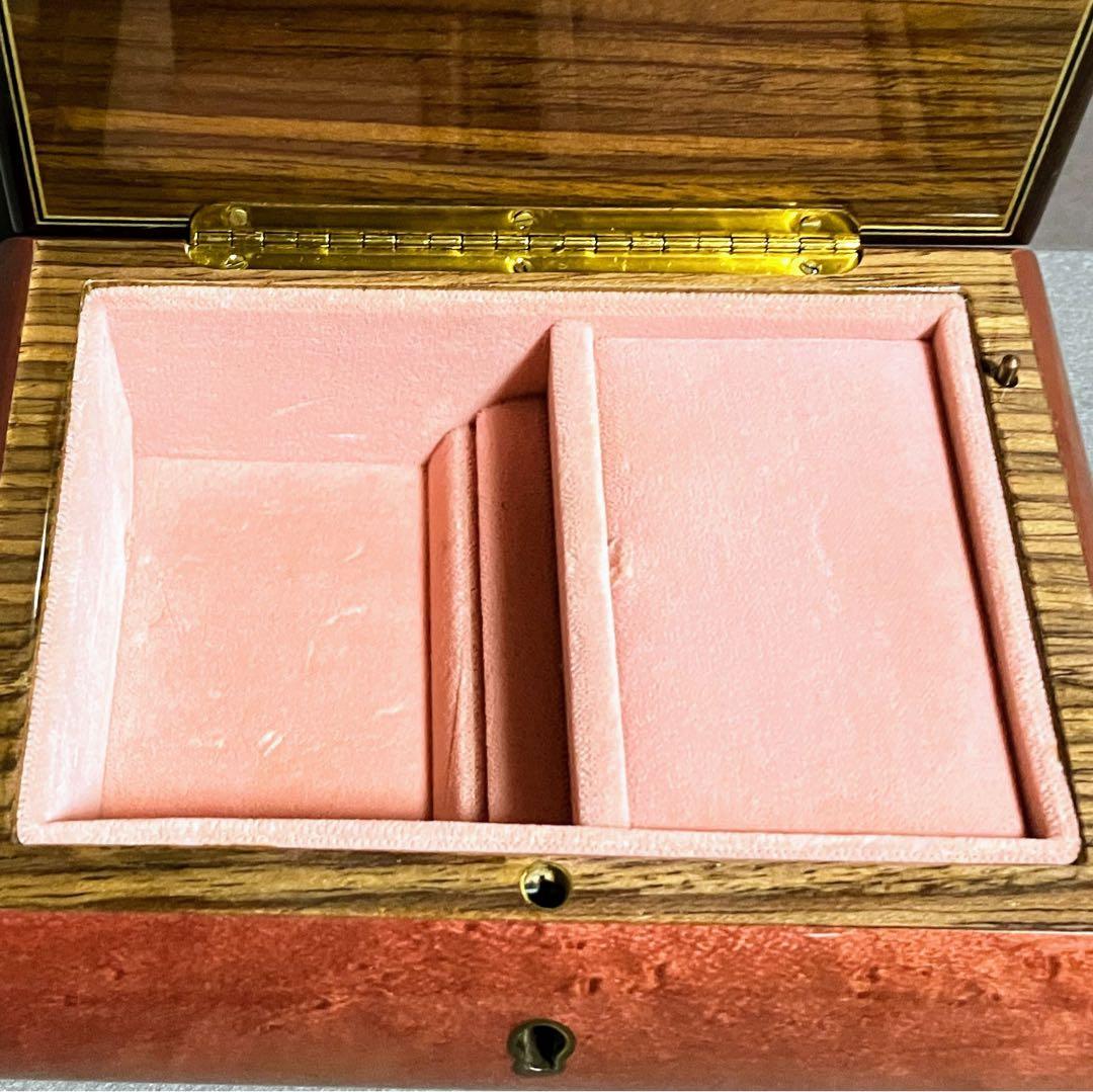 イタリア 象嵌細工 ジュエリーボックス オルゴール付き フラワー