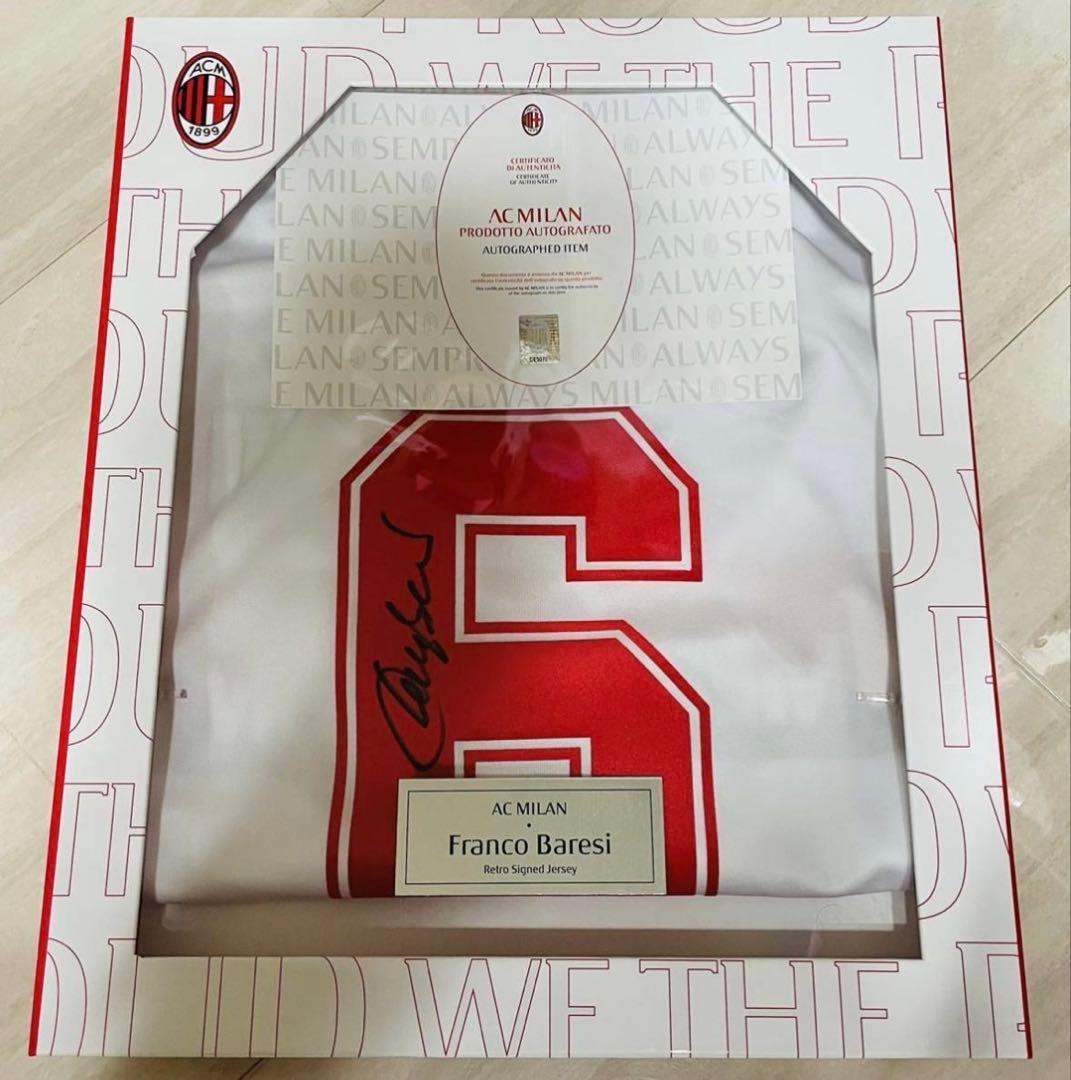 ACミラン フランコ バレージ 直筆サイン入り ユニフォーム イタリア代表 直筆サイン入りポスター フランコ・バレージ イタリア代表 ACミラン