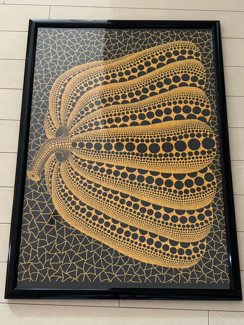 【完成品】草間彌生　額縁付き　パズル1000ピース