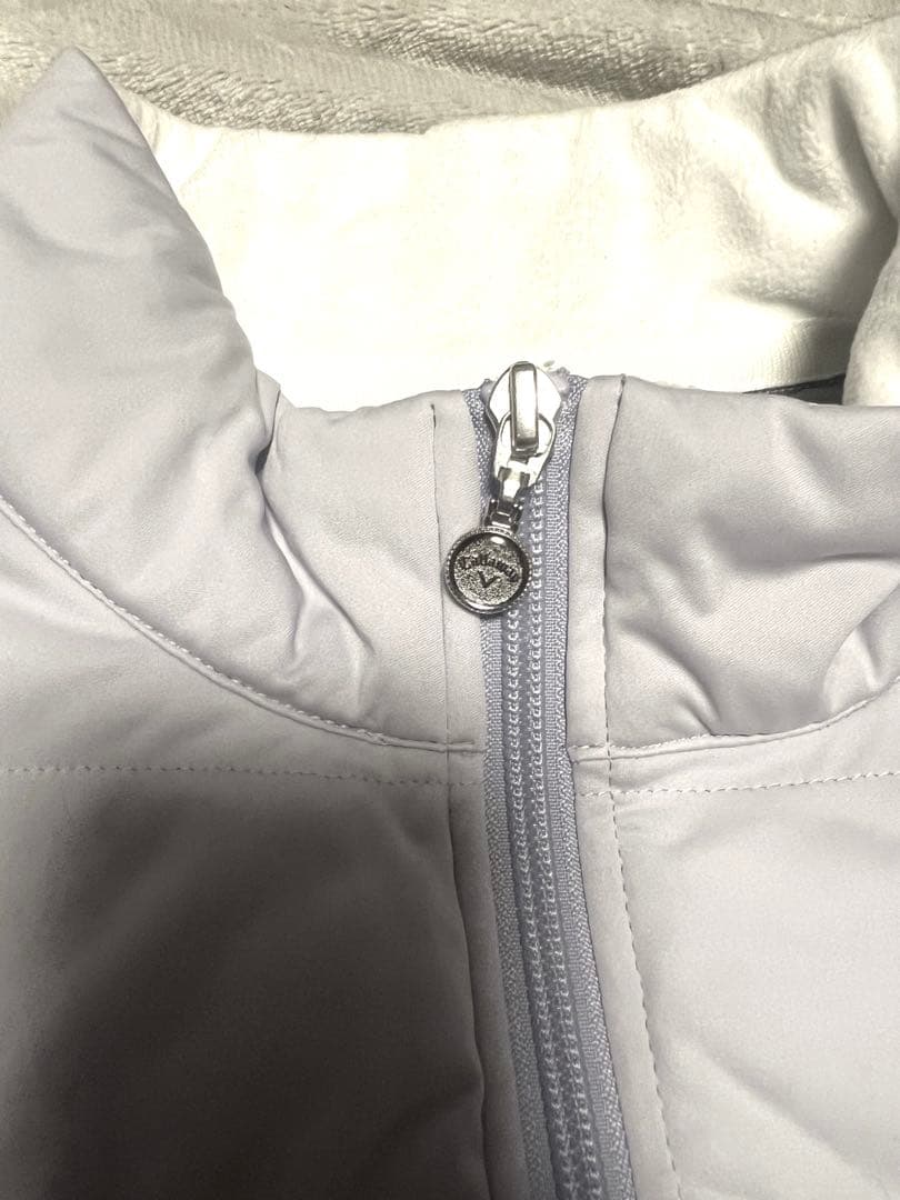 美品 キャロウェイ中綿ジャケットパープルネック内側起毛レディースL