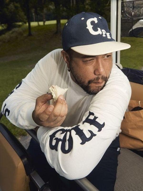 XL 25AW キャプテンズヘルム ゴルフ 長袖 モックネック Tシャツ 白/紺