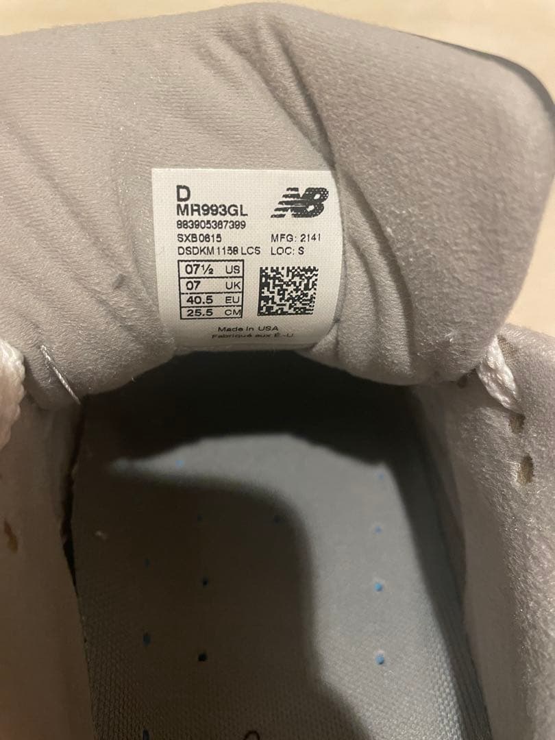 靴 New Balance 993 Made in USA 25.5cm