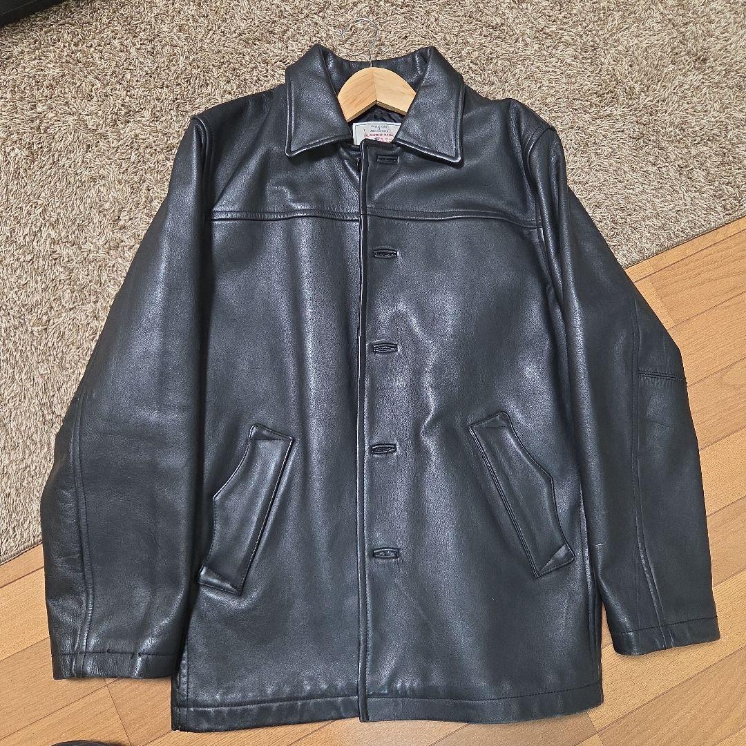 黒 レザージャケット カジュアル 革ジャン パンチング レザージャケット｜カドヤ公式オンラインショップ