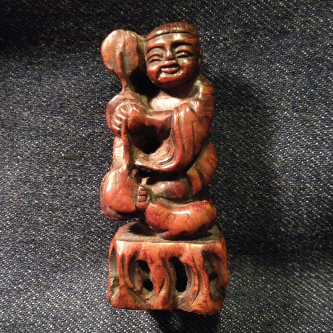 古い　根付　さげもの　骨董　木製　着物