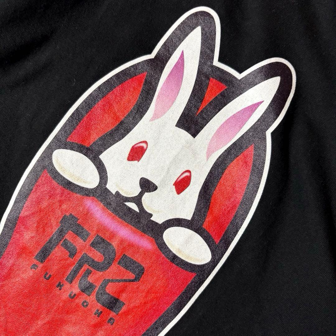 完売品 FR2 エフアールツー L 半袖 Tシャツ 限定 デカロゴ 刺繍 ￼黒
