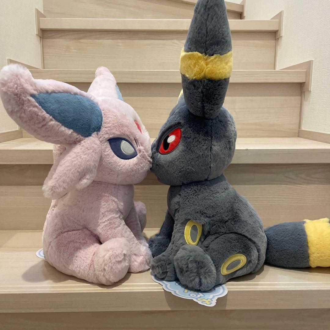 ポケモン ふわふわ抱き ぬいぐるみ ブラッキー エーフィ - メルカリ
