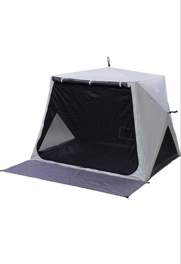 山善　傘みたいに広げるだけ パッとサッとテント ワイド ブラックコーティング 傘みたいに広げるだけ パッとサッとサンシェード ブラックコーティング