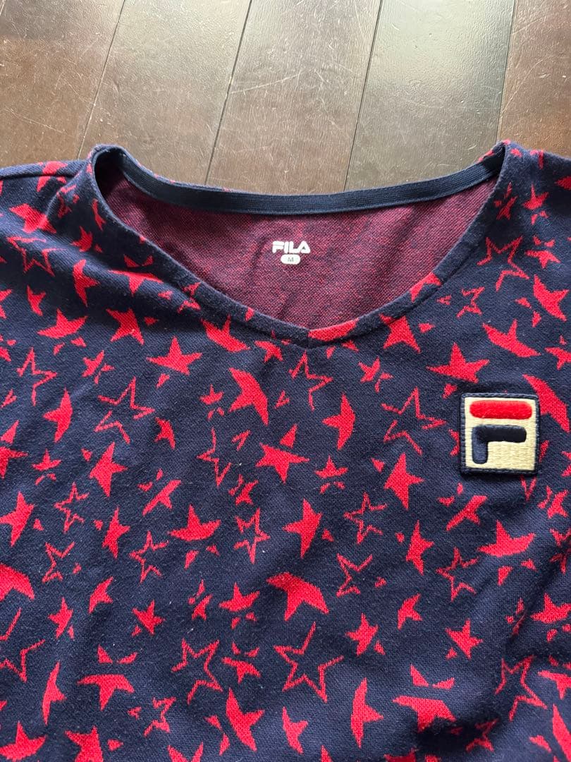 FILA ネイビー/レッド 星模様テニスウェア M セット