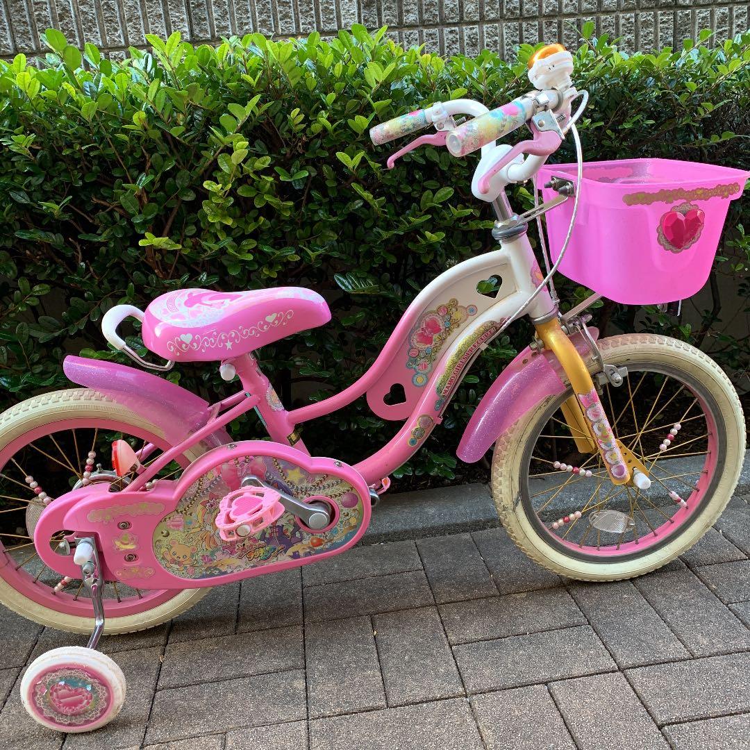 みゃあ様専用】プリキュア 自転車 16インチ 補助輪付 - メルカリ