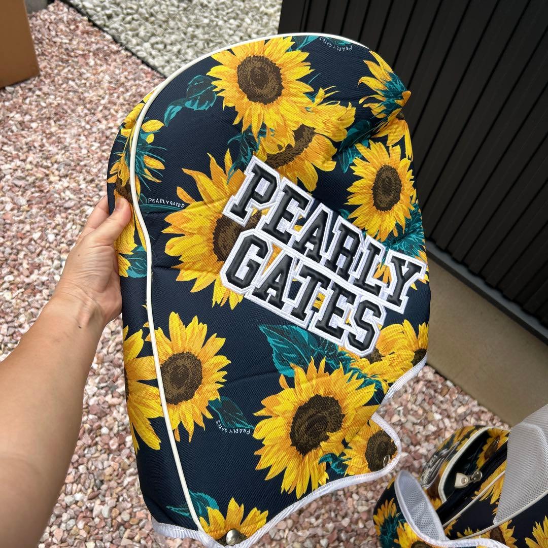 値下げ PEARLY GATES ひまわり柄 キャディバッグ - メルカリ