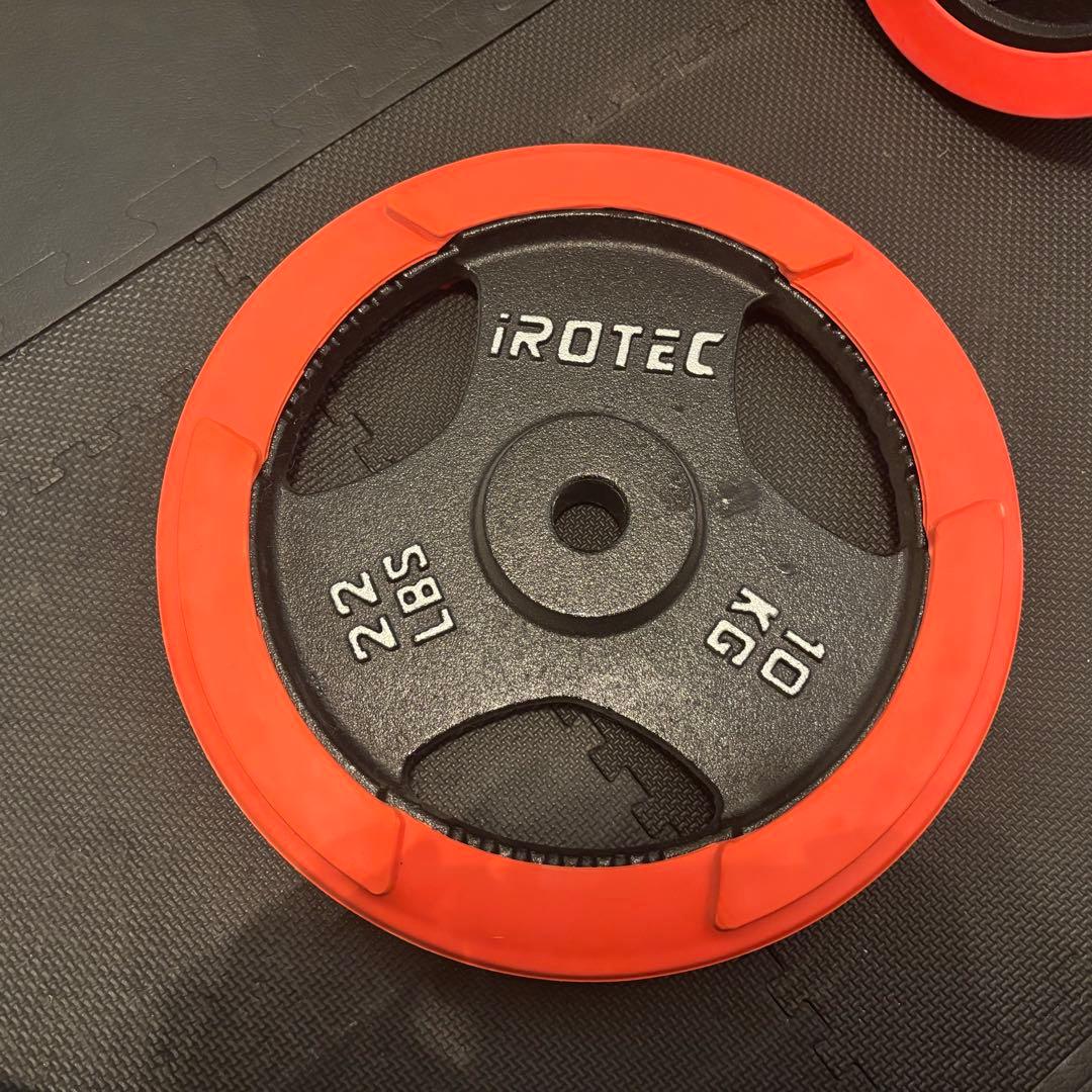 iROTEC ダンベルプレート 10kg 2枚セット IROTEC（アイロテック） バーベル プレート アイアンプレート10KG [2枚