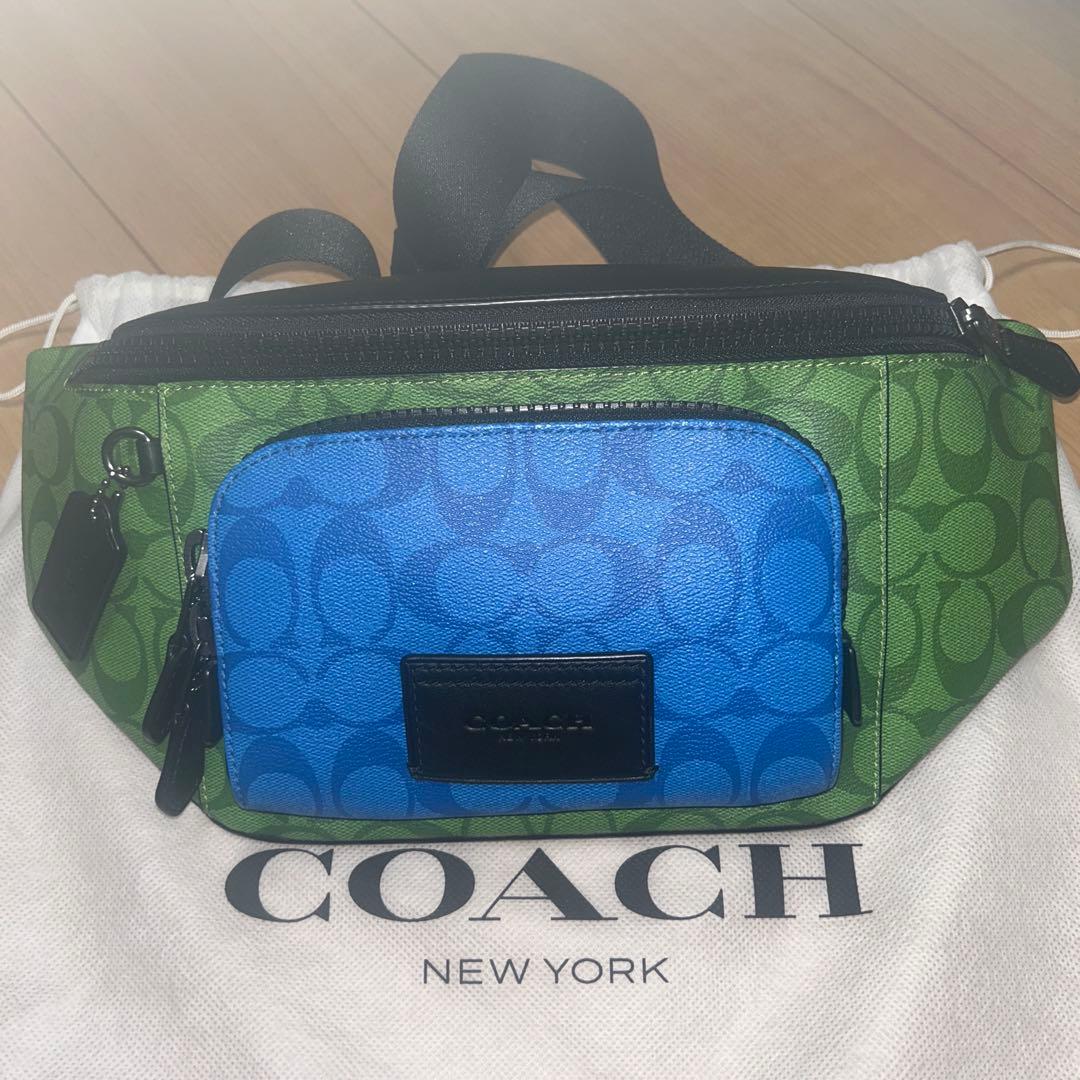COACH コーチ ボディバック　ウエストポーチ　マルチカラー COACH コーチ ウエストバッグ ウエストポーチ ボディバッグ メンズ
