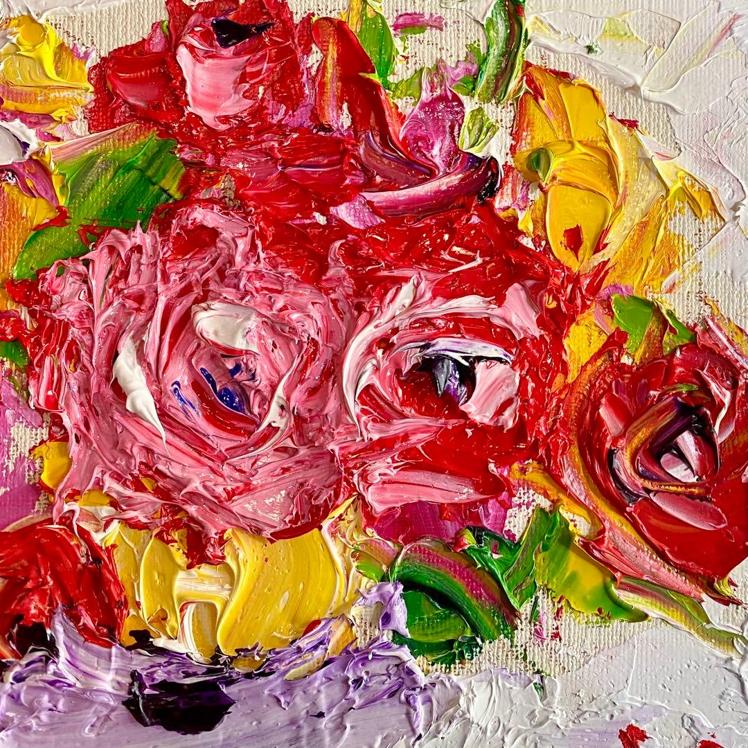 題名【　可憐　　】◾️油彩画　SMサイズ◾️兼田美佐子　原画　本物