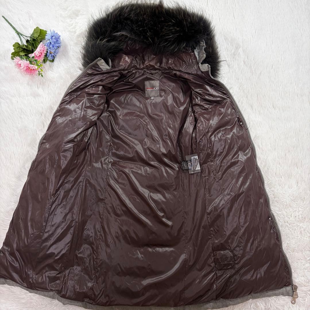 希少 デュベティカ ガニメダ ダウンコート カシミヤ混 40 ファー