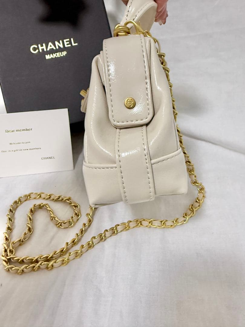 T*】様 CHANEL シャネル ノベルティ レザー ハンドバッグ チェーンショ