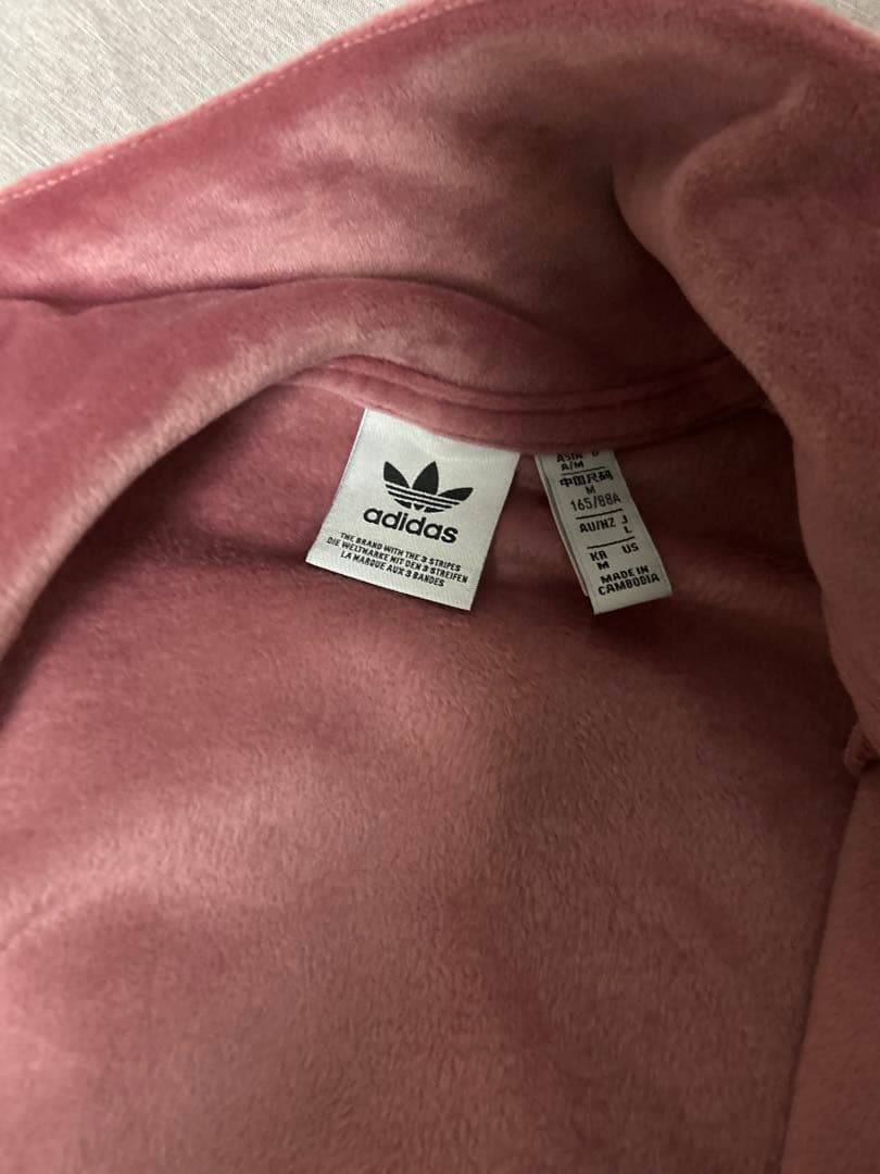 adidas ピンクベロア w adibreak velour tt 最終値下げ - メルカリ