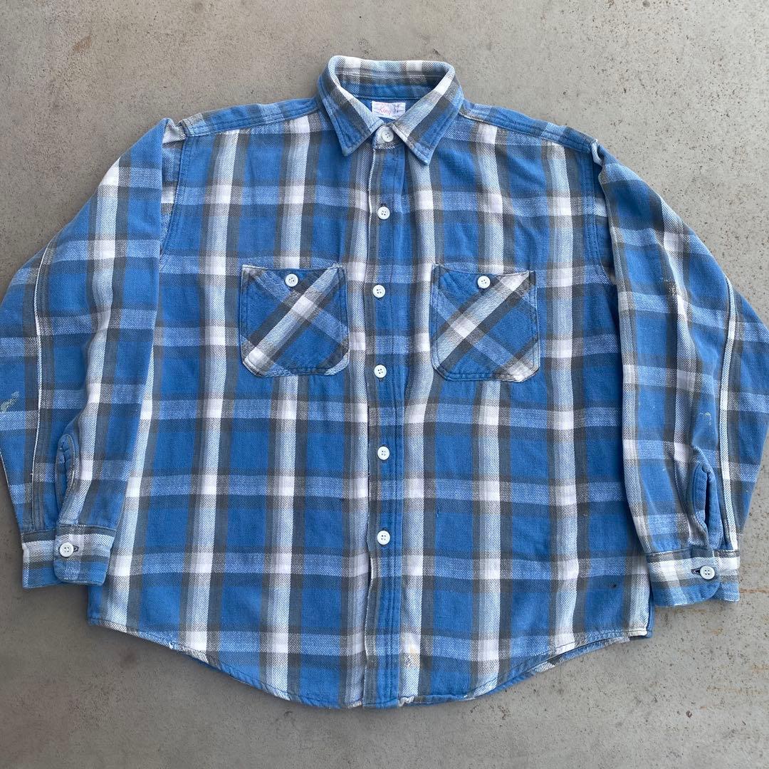 60s winter king ネルシャツ シャドーチェック 検）マチ付き 楽天市場】60s ビンテージ ☆Winter KING チェック ヘビー フランネル