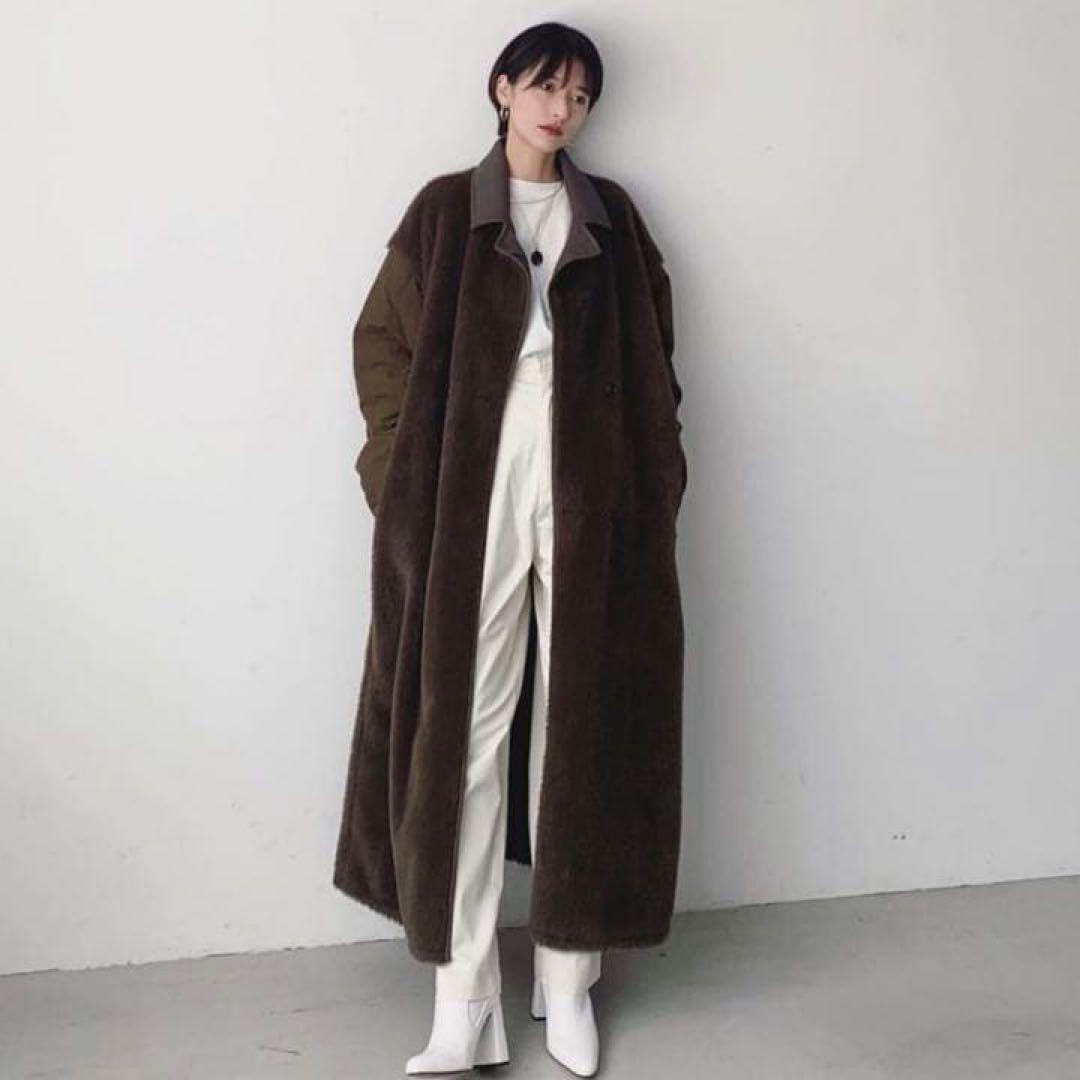 CLANE クラネ 2WAYリバーシブル ミリタリーロングボアコート - メルカリ