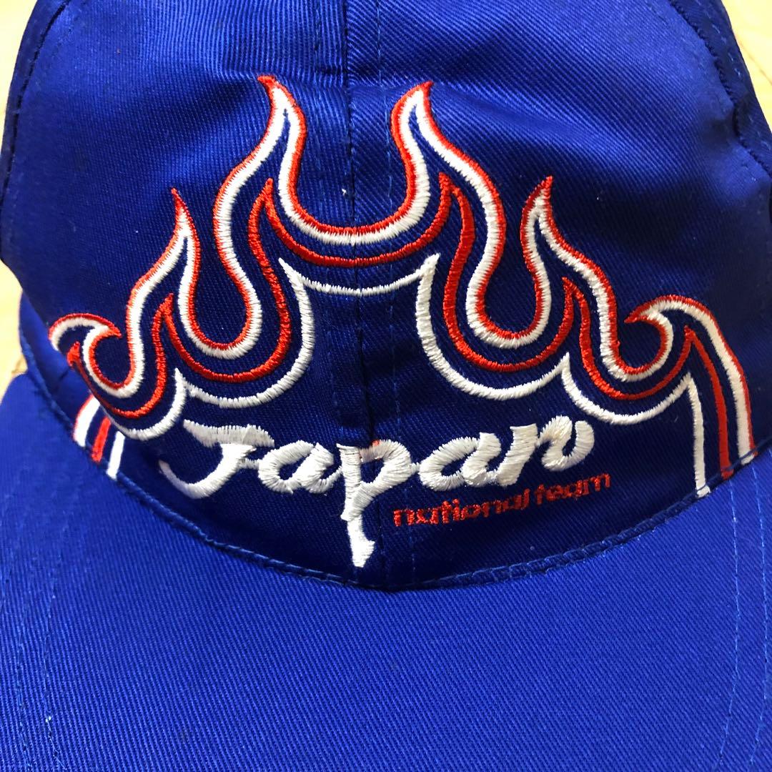 非売品❗️90s サッカー 日本代表 キャップ 炎モデル 1996 フレイム刺繍