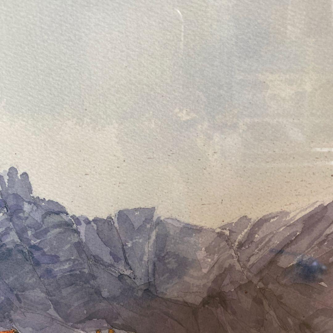 希少 サイン入り安野光雅版画『風景と出会い』コルチナダンペッツォの