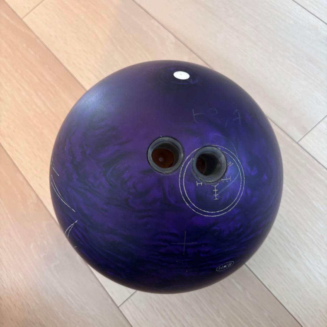 ブラックウィドーパープルウレタン 15p ボウリングボール ハンマー