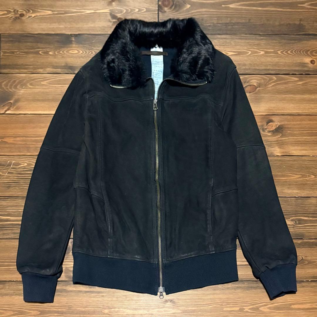 Leather jacket y2k 本革 00s archive ファー 短丈 - メルカリ