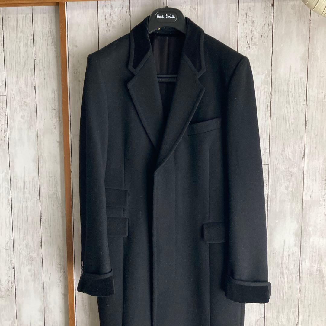 ポールスミス パリコレ チェスターコート ベロア 黒 M - メルカリ