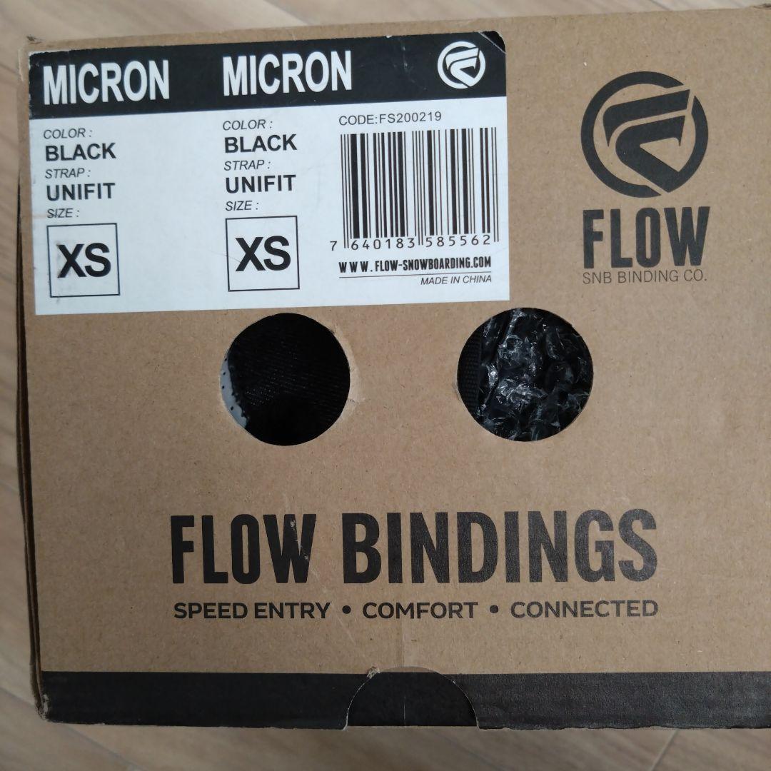 17cm〜19.5cm Flow Micron キッズXSビンディング ブラック