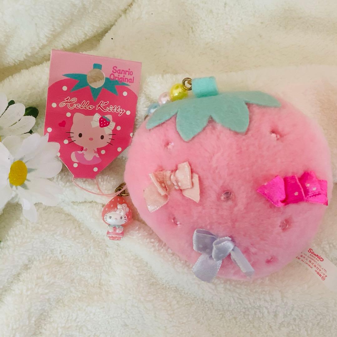 ☆激レア☆ ハローキティ　pink いちごBIGマスコット ストラップ　希少