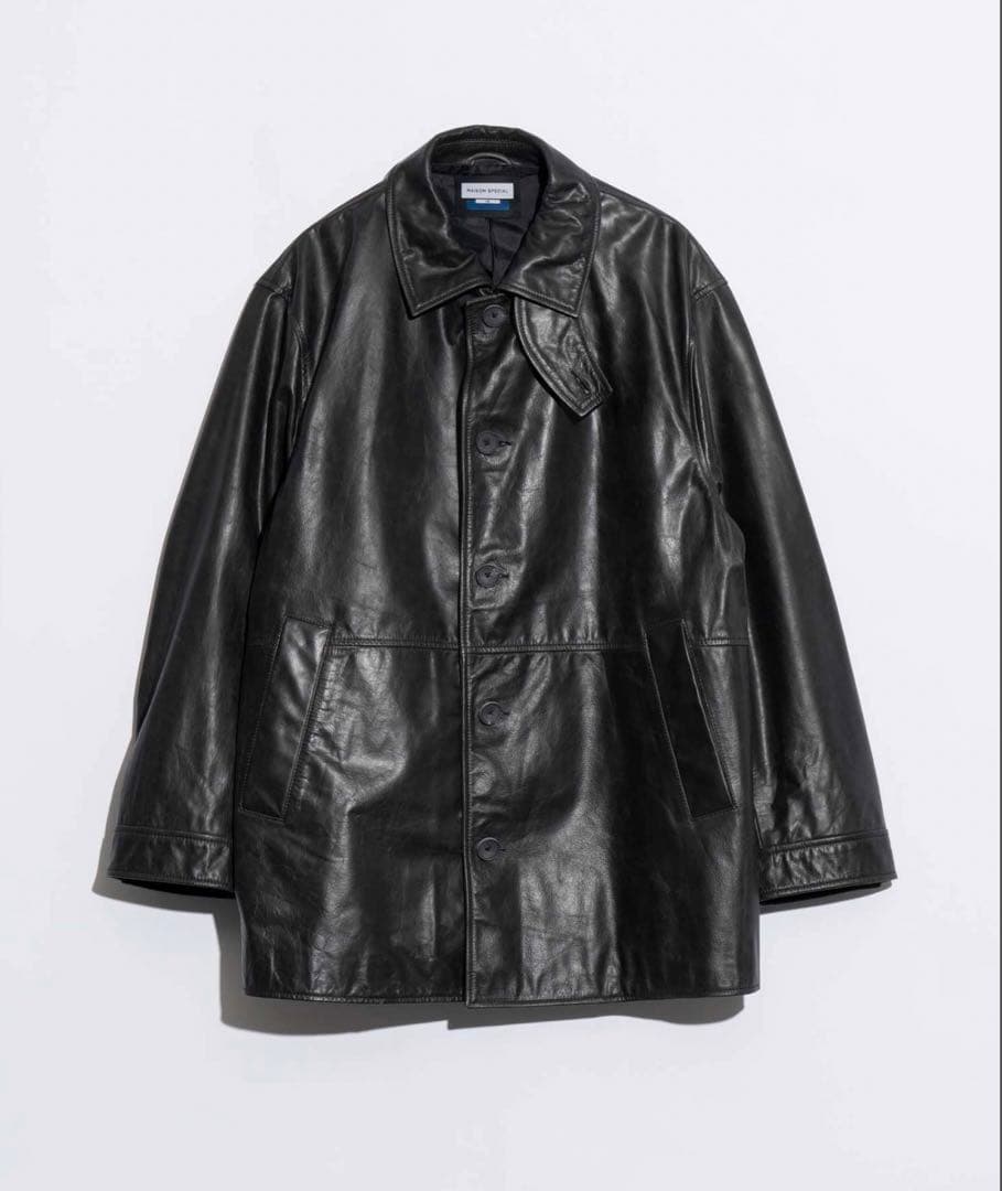 バッファローレザードレスオーバーカーコート サイズ1【メゾン