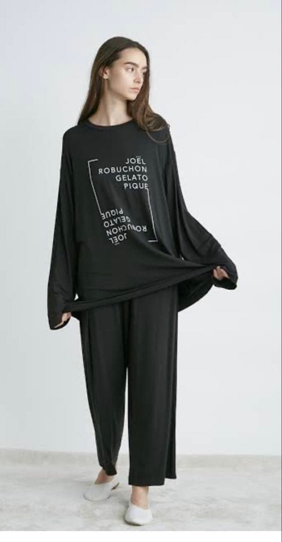 ジェラート ピケ　ジョエル・ロブション 上下セット ジェラート ピケ×ジョエル・ロブションの“ブラック”ルームウェア
