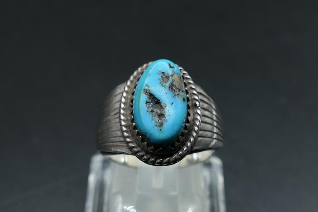 11号 ナバホ ランニングベアスタジオ ターコイズ リング RB 指輪