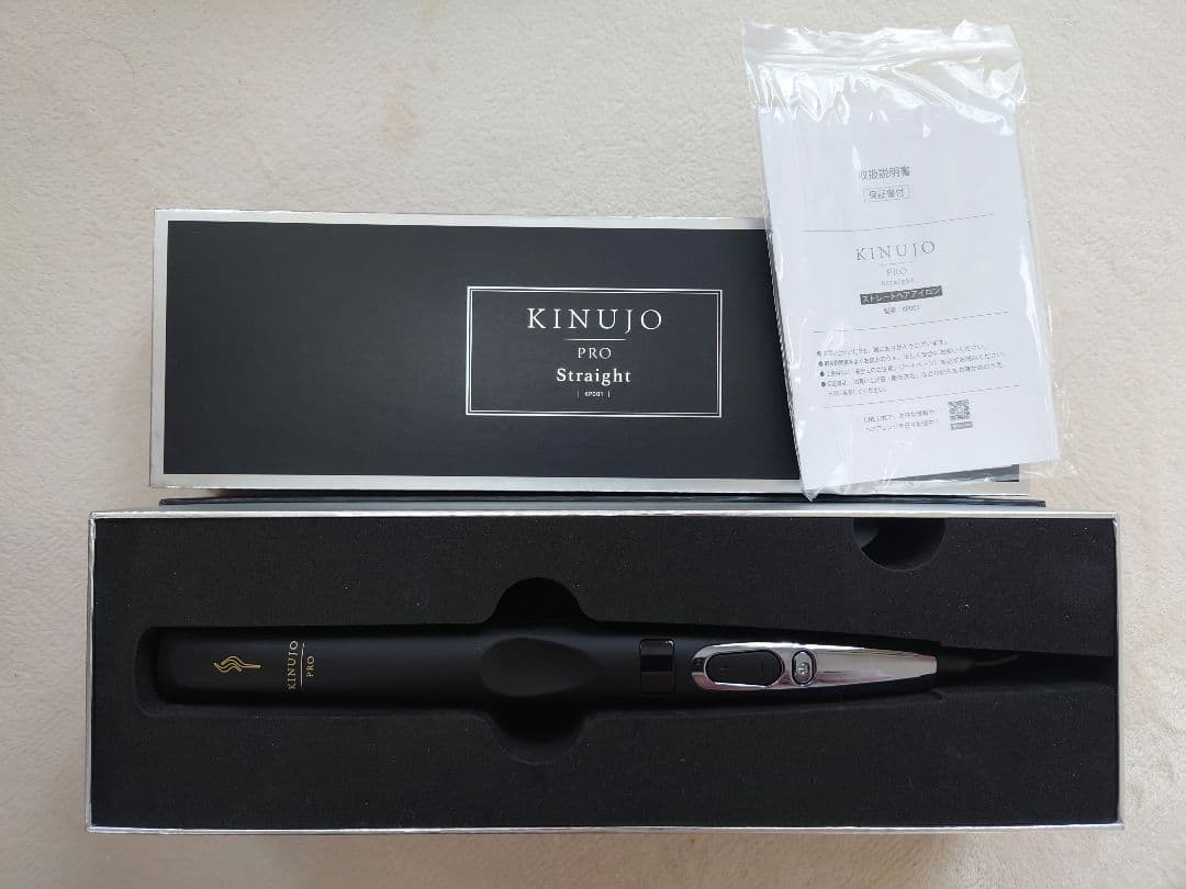 KINUJOPROストレートヘアアイロン ブラック 正規販売店】絹女 プロ キヌージョプロ KINUJO PRO ストレート