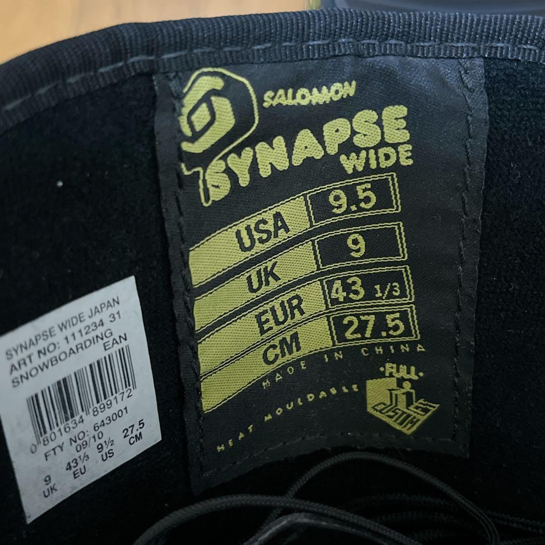 サロモン　シナプスワイド　27.5cm　SALOMON　スノーボード ブーツ
