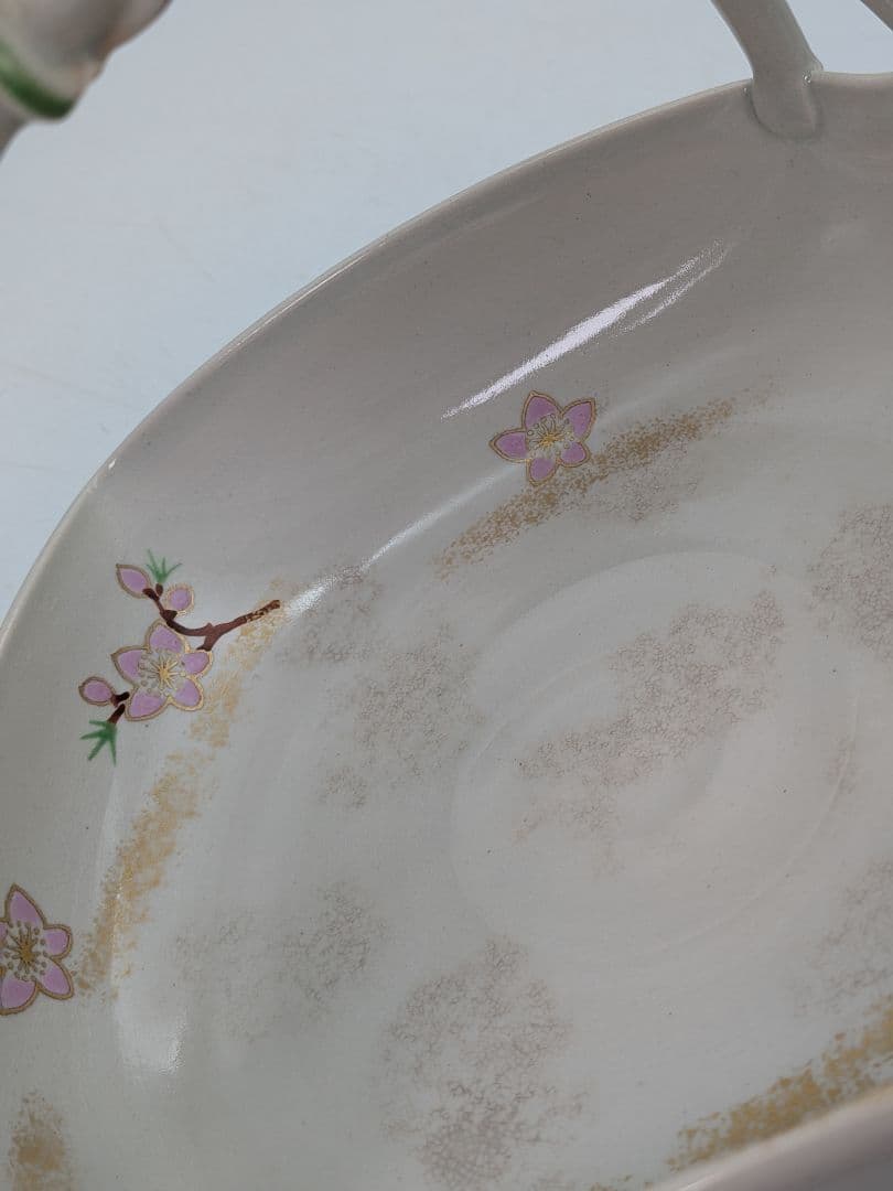 宮本翠浩 京焼 桃の絵手鉢 共箱合布 清水焼 食器