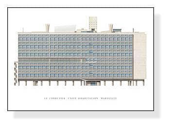 ユニテ ダビタシオン マルセイユ/ル コルビジェ/ポスター ユニテ ダビタシオン マルセイユ（ル コルビジェ） ポスター販売のアズ