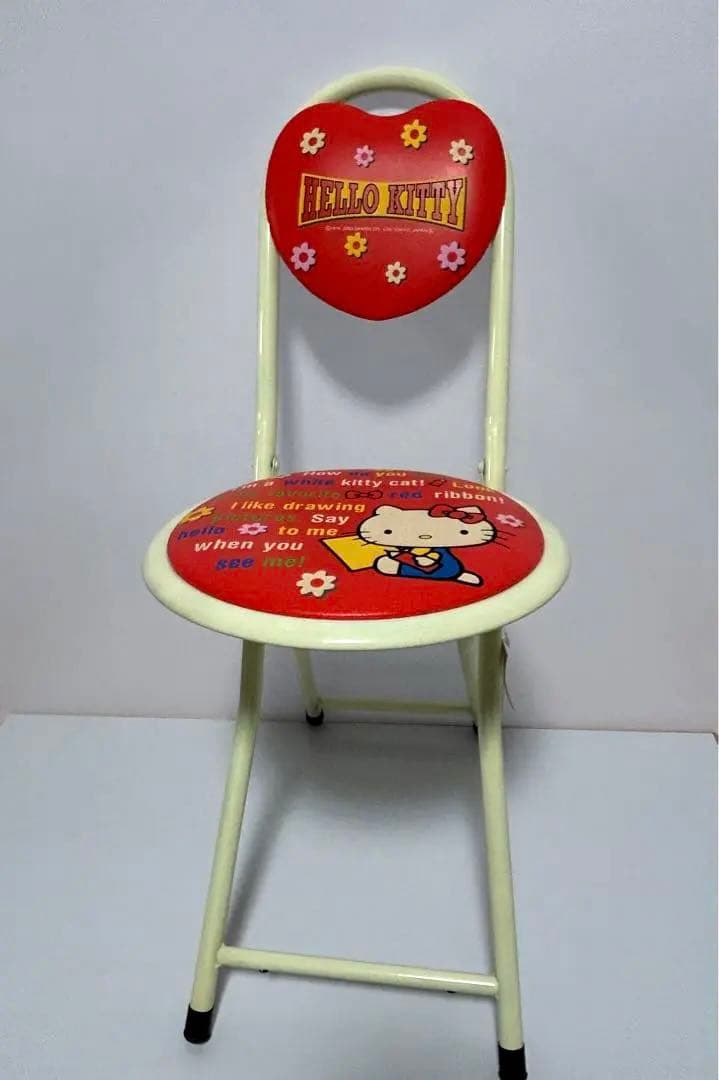 レトロ サンリオ キティ 折りたたみ 椅子 横向きキティ 2003年 - メルカリ