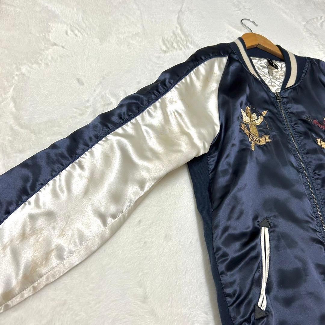 glamb グラム スカジャン 天使と悪魔 キリスト ネイビー 希少サイズ4