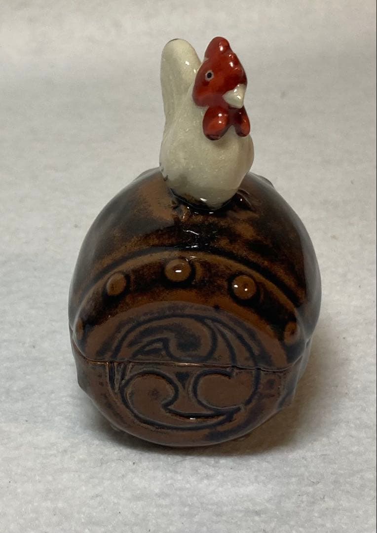 B296h 「辛酉 香合」紀州焼 葵窯 共布共箱 寒川栖豊 南枝庵 茶道具